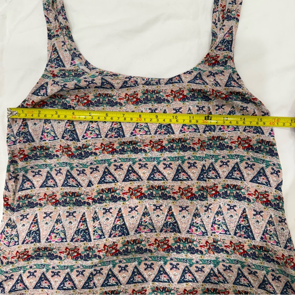 Willow & Clay Multicolor Flowy High Low Dress Geometric Aztec Tribal Print